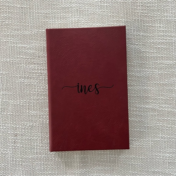 Custom Burgundy Notebook “Ines” - Picture 2 of 4